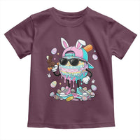 Funny Baseball Easter Toddler T Shirt Drip Ice Cream Bunny Easter
