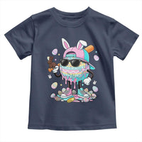 Funny Baseball Easter Toddler T Shirt Drip Ice Cream Bunny Easter