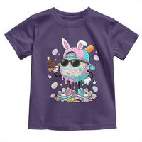 Funny Baseball Easter Toddler T Shirt Drip Ice Cream Bunny Easter
