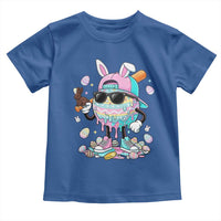 Funny Baseball Easter Toddler T Shirt Drip Ice Cream Bunny Easter