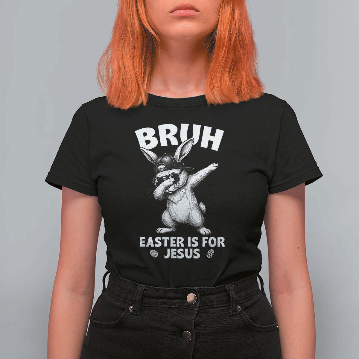 Christian Easter Bunny T Shirt For Women Bruh Easter Is For Jesus