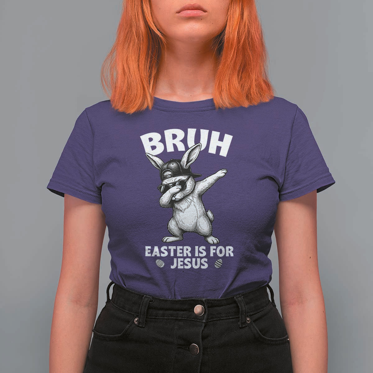 Christian Easter Bunny T Shirt For Women Bruh Easter Is For Jesus