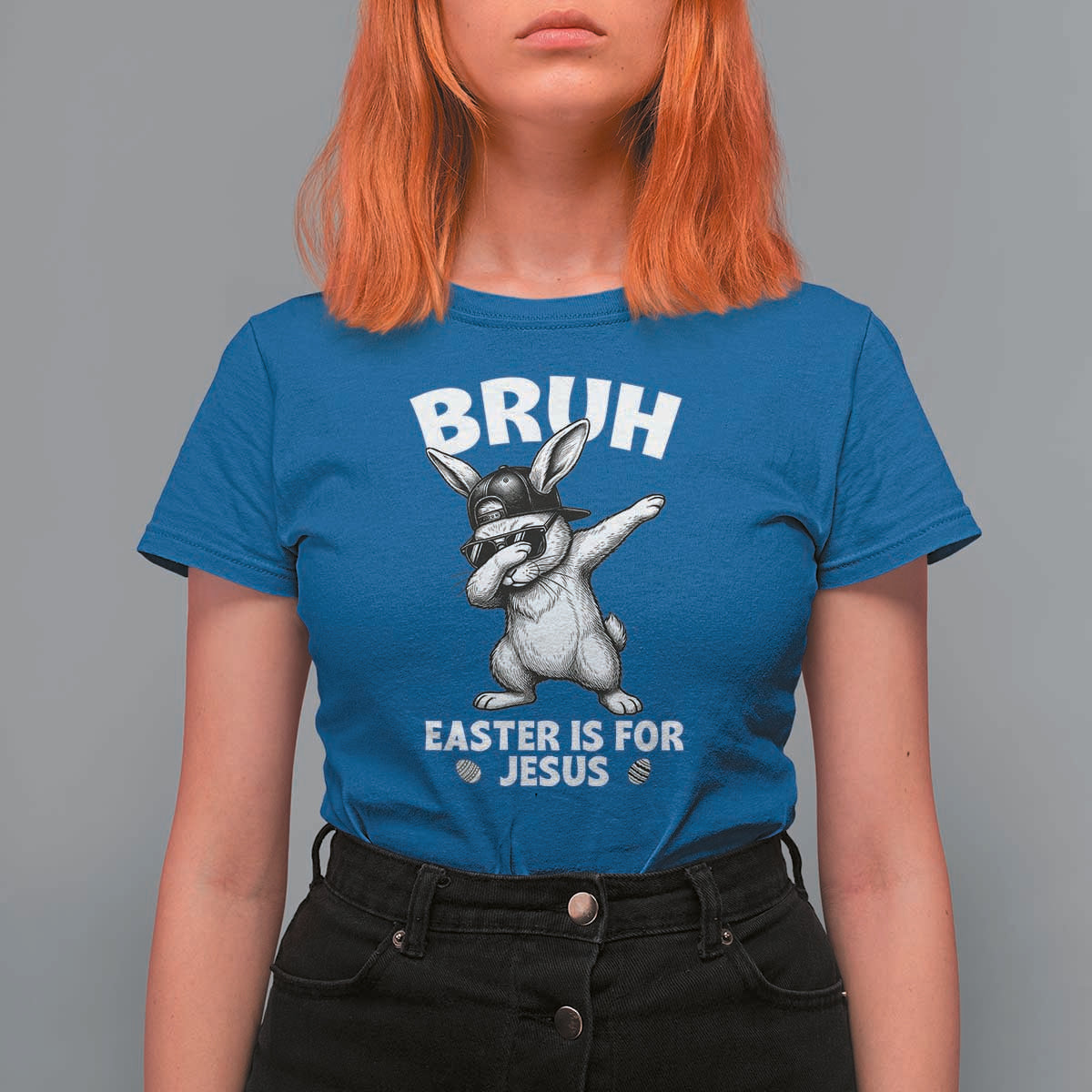 Christian Easter Bunny T Shirt For Women Bruh Easter Is For Jesus
