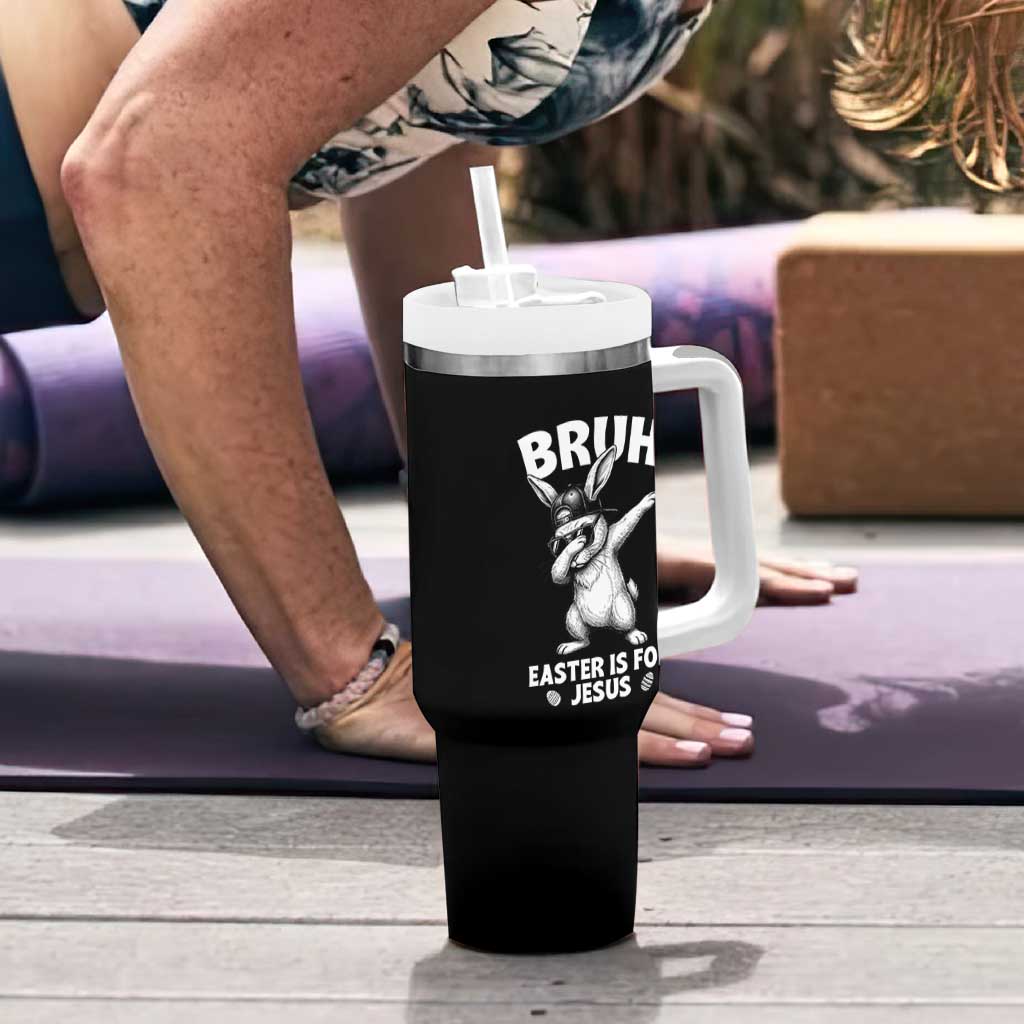 Christian Easter Bunny Tumbler With Handle Bruh Easter Is For Jesus