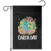 Cute Earth with Floral Earth Day Garden Flag