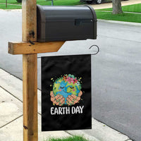 Cute Earth with Floral Earth Day Garden Flag