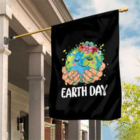 Cute Earth with Floral Earth Day Garden Flag