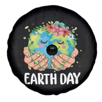 Cute Earth with Floral Earth Day Spare Tire Cover