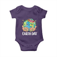 Cute Earth with Floral Earth Day Baby Onesie