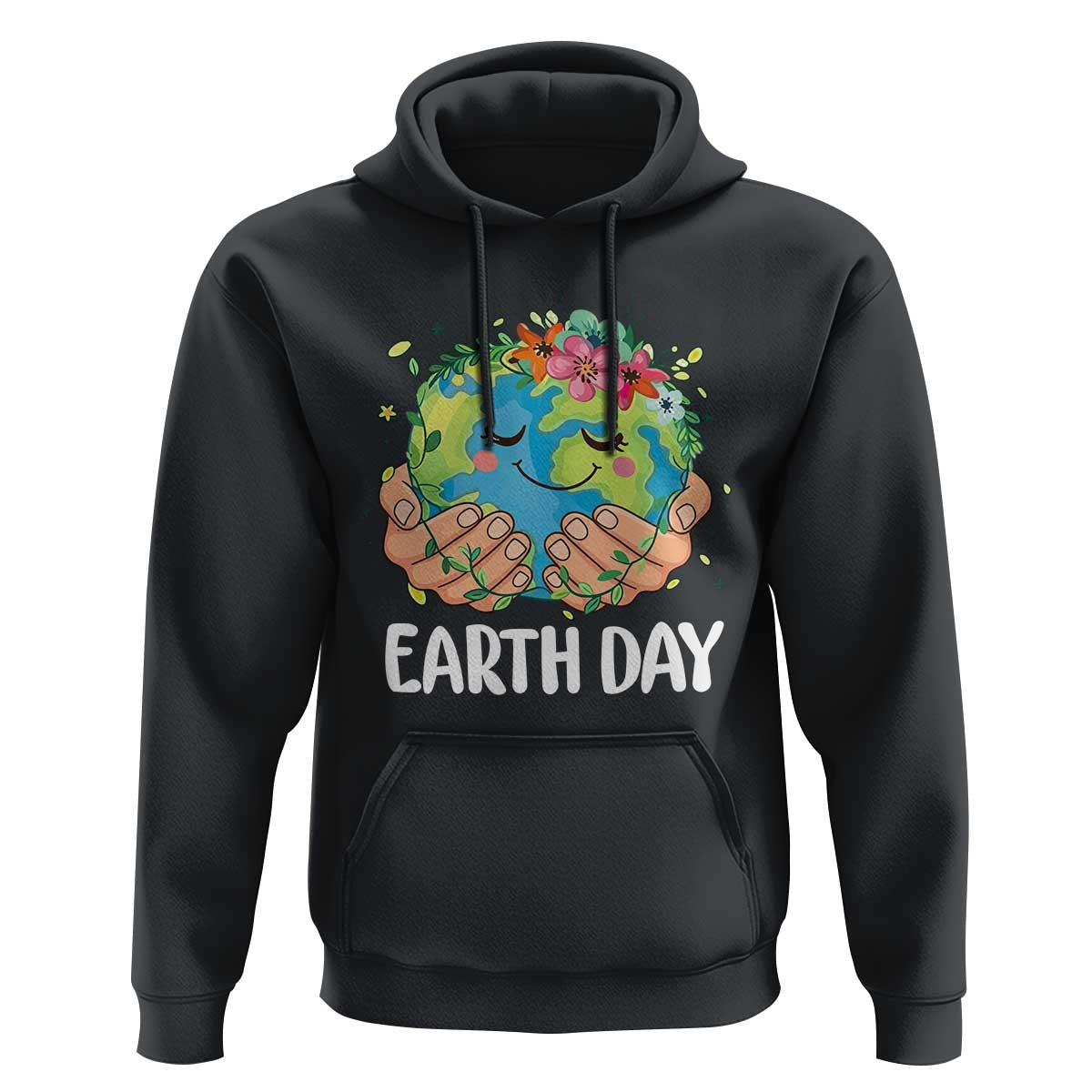 Cute Earth with Floral Earth Day Hoodie