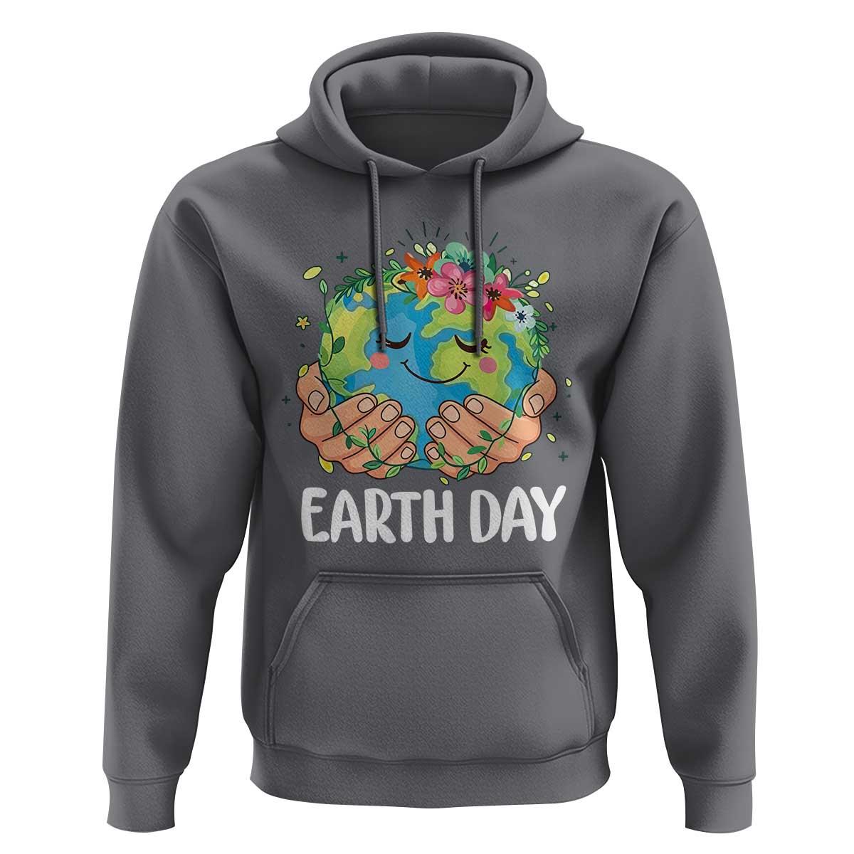 Cute Earth with Floral Earth Day Hoodie