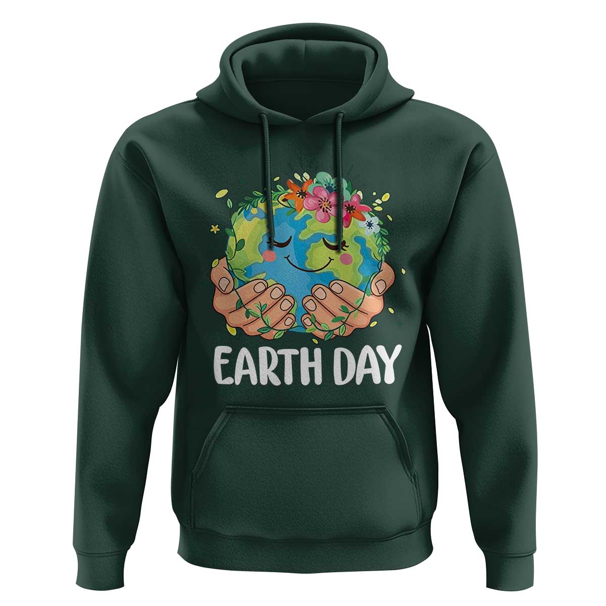 Cute Earth with Floral Earth Day Hoodie