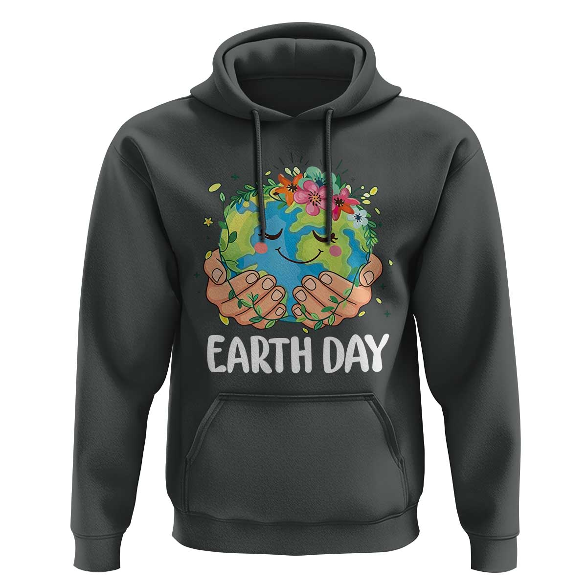 Cute Earth with Floral Earth Day Hoodie