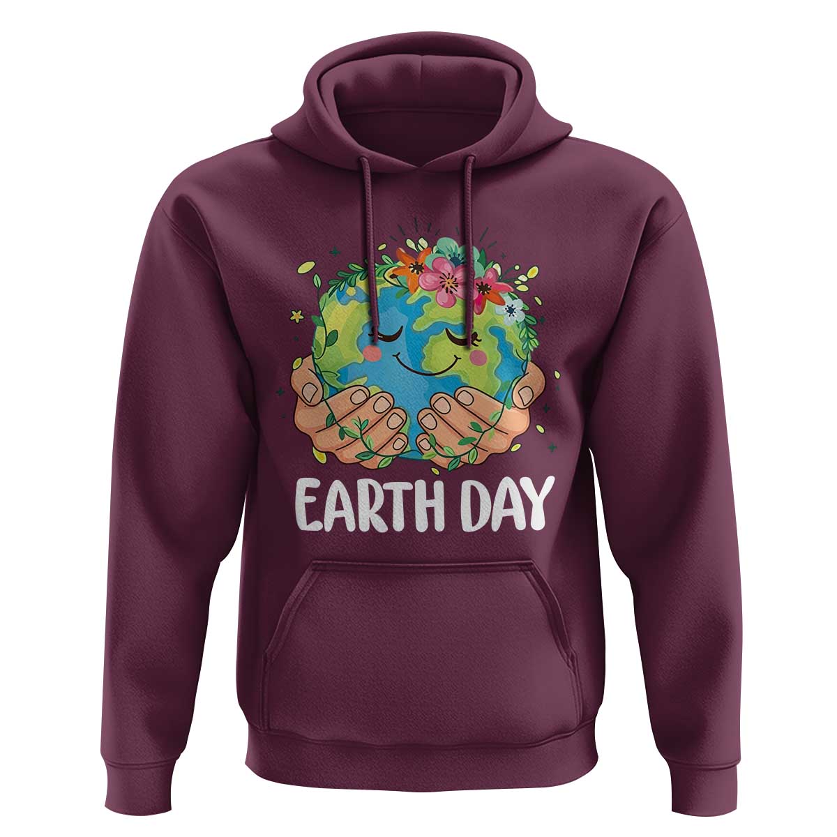 Cute Earth with Floral Earth Day Hoodie