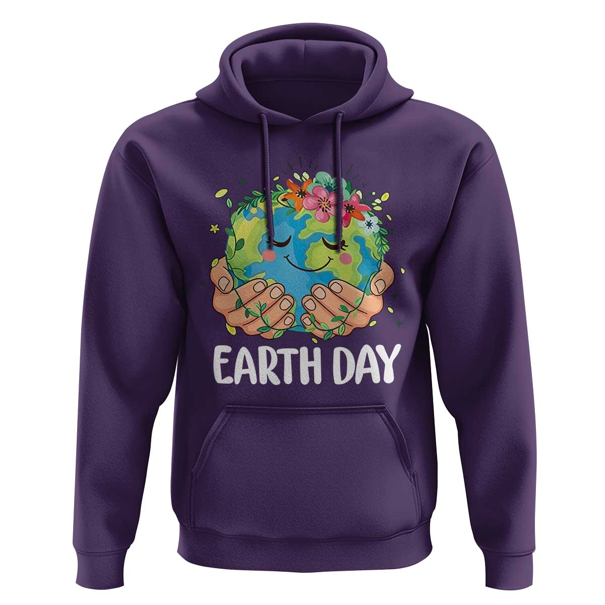 Cute Earth with Floral Earth Day Hoodie