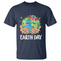 Cute Earth with Floral Earth Day T Shirt