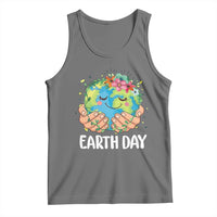 Cute Earth with Floral Earth Day Tank Top