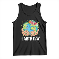 Cute Earth with Floral Earth Day Tank Top