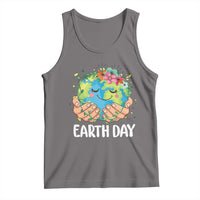 Cute Earth with Floral Earth Day Tank Top