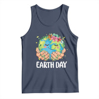 Cute Earth with Floral Earth Day Tank Top