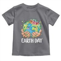 Cute Earth with Floral Earth Day Toddler T Shirt