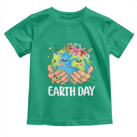 Cute Earth with Floral Earth Day Toddler T Shirt