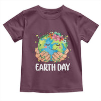 Cute Earth with Floral Earth Day Toddler T Shirt