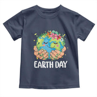 Cute Earth with Floral Earth Day Toddler T Shirt