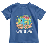Cute Earth with Floral Earth Day Toddler T Shirt