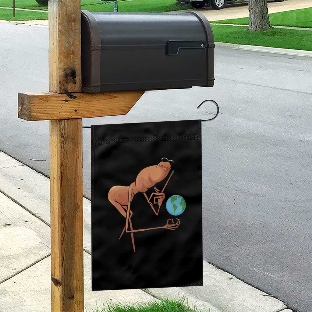 Happy Earth Day Garden Flag Funny Marcus The Worm Eco Friendly