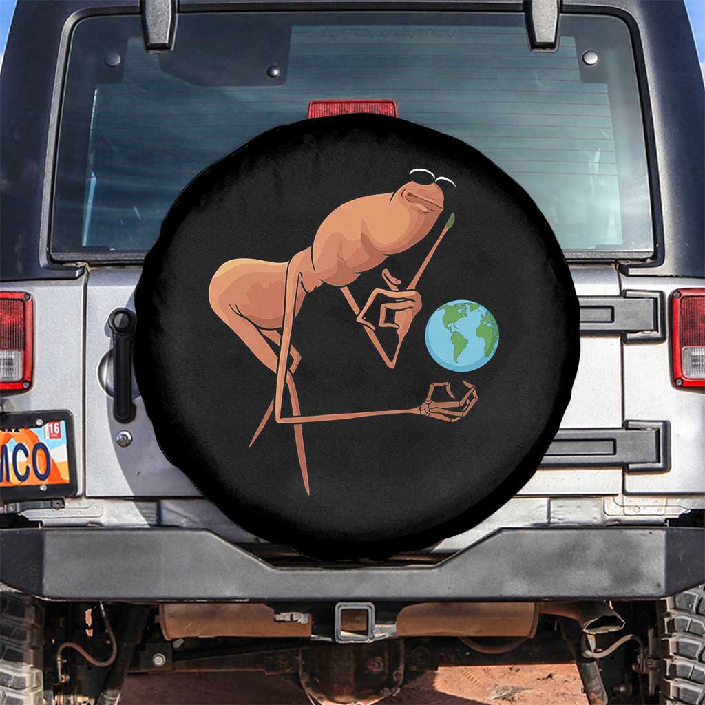 Happy Earth Day Spare Tire Cover Funny Marcus The Worm Eco Friendly