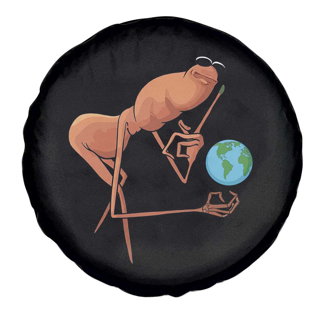 Happy Earth Day Spare Tire Cover Funny Marcus The Worm Eco Friendly