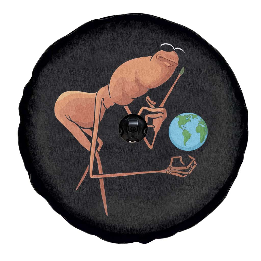Happy Earth Day Spare Tire Cover Funny Marcus The Worm Eco Friendly