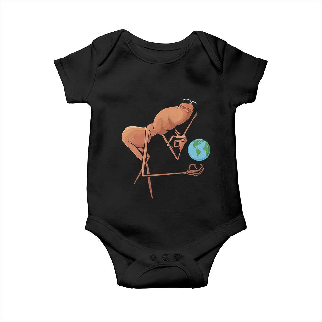 Happy Earth Day Baby Onesie Funny Marcus The Worm Eco Friendly