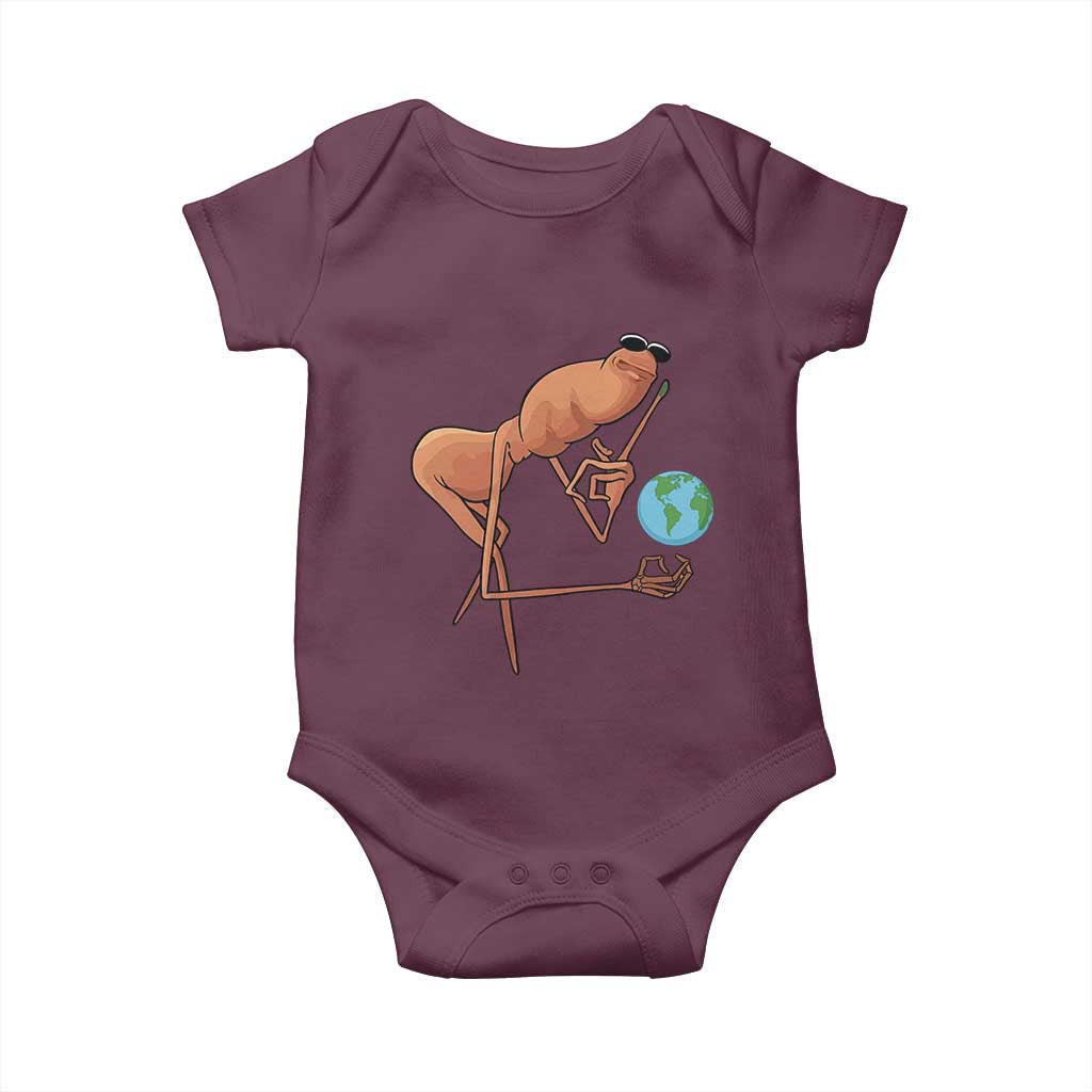 Happy Earth Day Baby Onesie Funny Marcus The Worm Eco Friendly