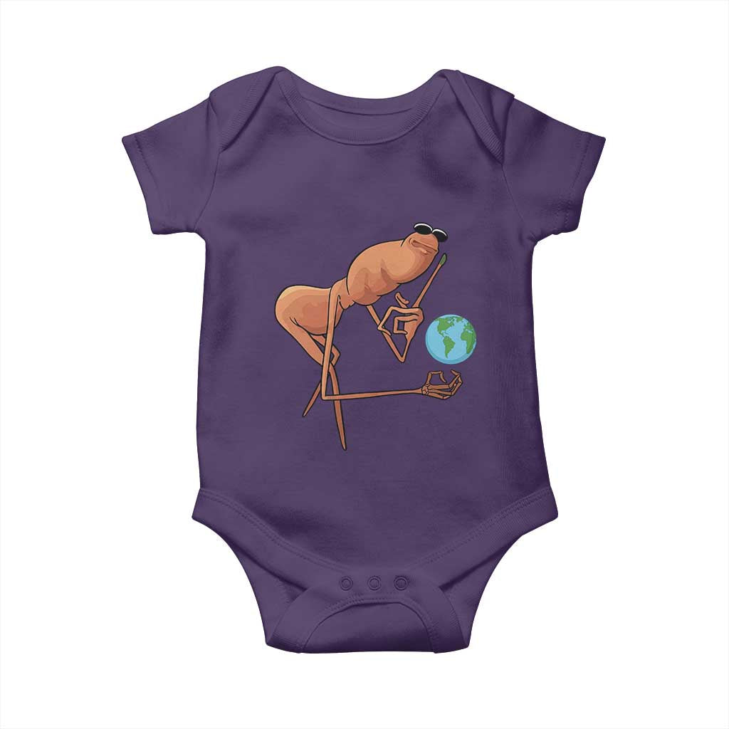 Happy Earth Day Baby Onesie Funny Marcus The Worm Eco Friendly