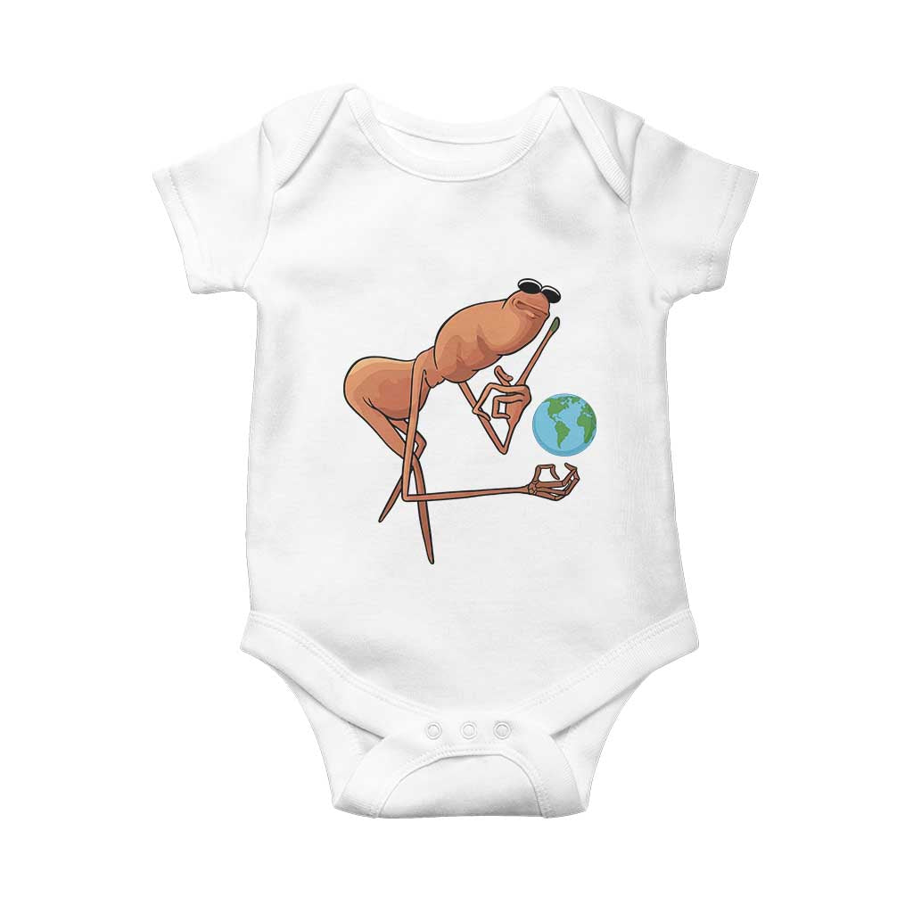 Happy Earth Day Baby Onesie Funny Marcus The Worm Eco Friendly