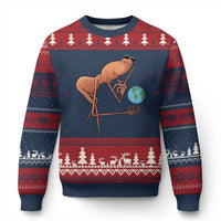 Happy Earth Day Ugly Christmas Sweater Funny Marcus The Worm Eco Friendly