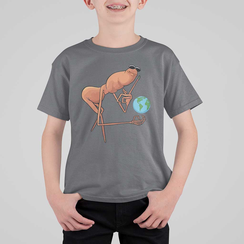 Happy Earth Day T Shirt For Kid Funny Marcus The Worm Eco Friendly