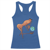 Happy Earth Day Racerback Tank Top Funny Marcus The Worm Eco Friendly