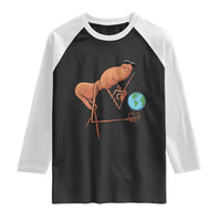 Happy Earth Day Raglan Shirt Funny Marcus The Worm Eco Friendly