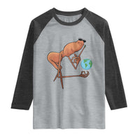 Happy Earth Day Raglan Shirt Funny Marcus The Worm Eco Friendly
