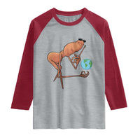 Happy Earth Day Raglan Shirt Funny Marcus The Worm Eco Friendly