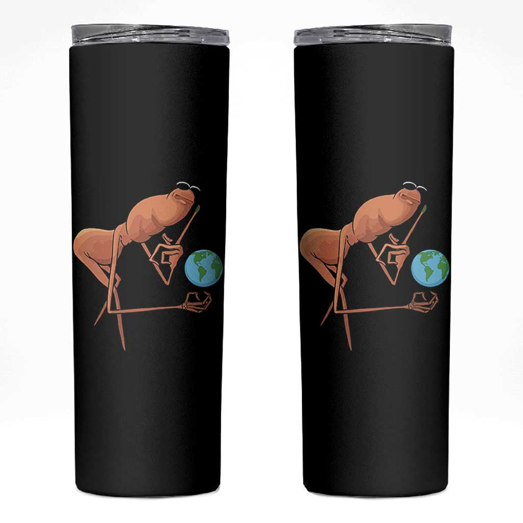 Happy Earth Day Skinny Tumbler Funny Marcus The Worm Eco Friendly