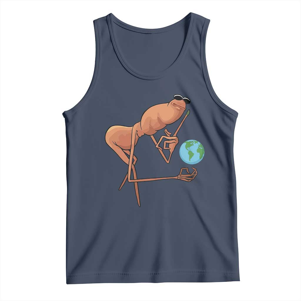 Happy Earth Day Tank Top Funny Marcus The Worm Eco Friendly