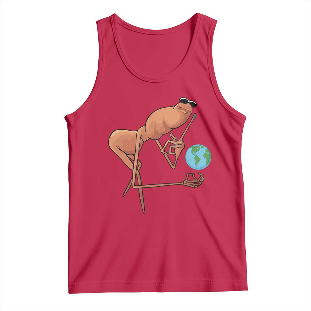 Happy Earth Day Tank Top Funny Marcus The Worm Eco Friendly