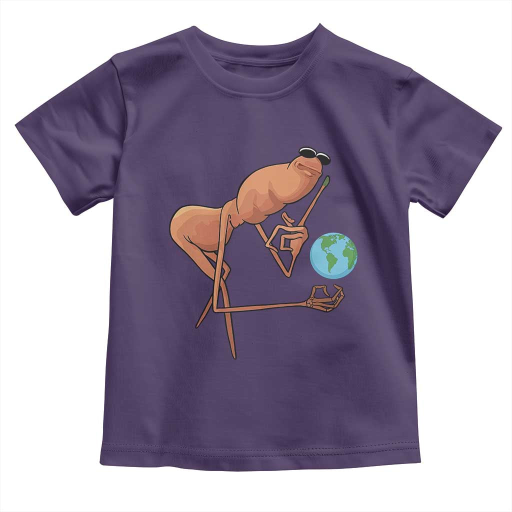 Happy Earth Day Toddler T Shirt Funny Marcus The Worm Eco Friendly