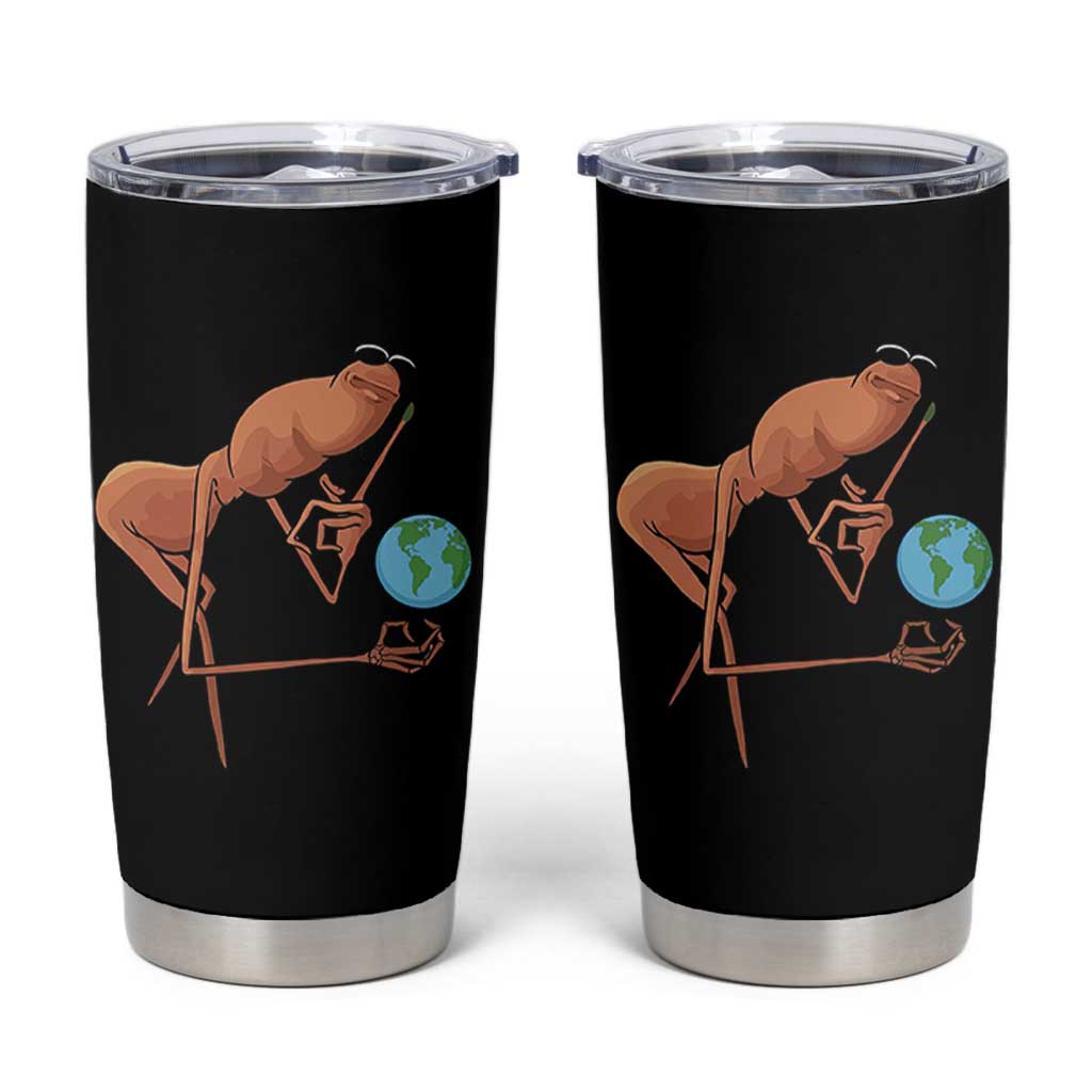 Happy Earth Day Tumbler Cup Funny Marcus The Worm Eco Friendly