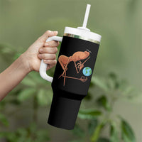 Happy Earth Day Tumbler With Handle Funny Marcus The Worm Eco Friendly