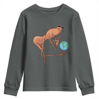 Happy Earth Day Youth Sweatshirt Funny Marcus The Worm Eco Friendly